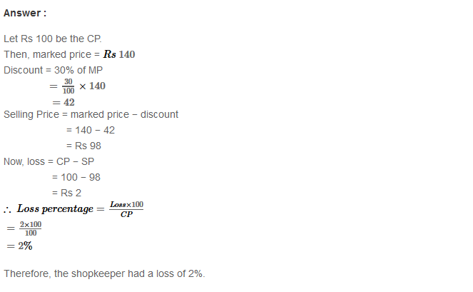 Profit and Loss RS Aggarwal Class 8 Maths Solutions Ex 10B 10.1