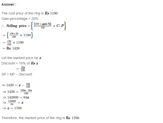 Profit and Loss RS Aggarwal Class 8 Maths Solutions Ex 10B 13.1