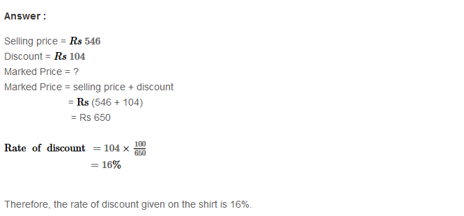 Profit and Loss RS Aggarwal Class 8 Maths Solutions Ex 10B 6.1