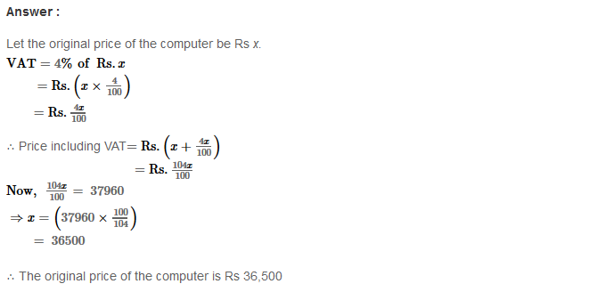 Profit and Loss RS Aggarwal Class 8 Maths Solutions Ex 10C 6.1