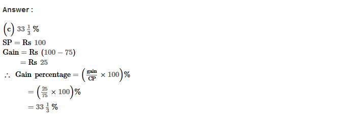 Profit and Loss RS Aggarwal Class 8 Maths Solutions Ex 10D 1.1