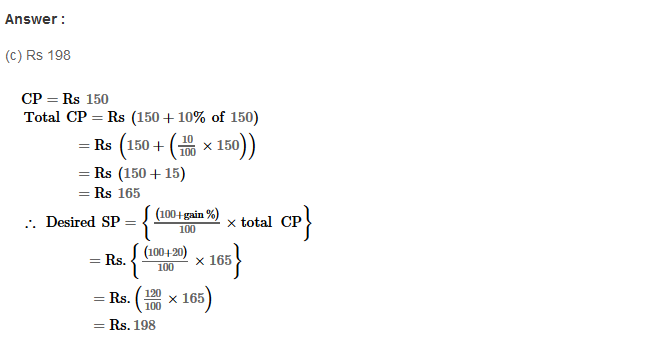 Profit and Loss RS Aggarwal Class 8 Maths Solutions Ex 10D 17.1