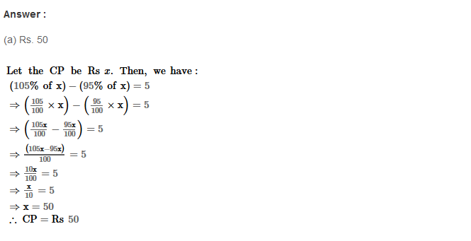 Profit and Loss RS Aggarwal Class 8 Maths Solutions Ex 10D 18.1