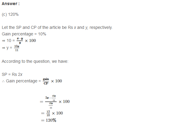 Profit and Loss RS Aggarwal Class 8 Maths Solutions Ex 10D 5.1