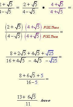 Rationalizing Denominators with Radicals 8