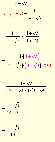 Rationalizing Denominators with Radicals 9