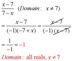 Reducing Algebraic Fractions 8