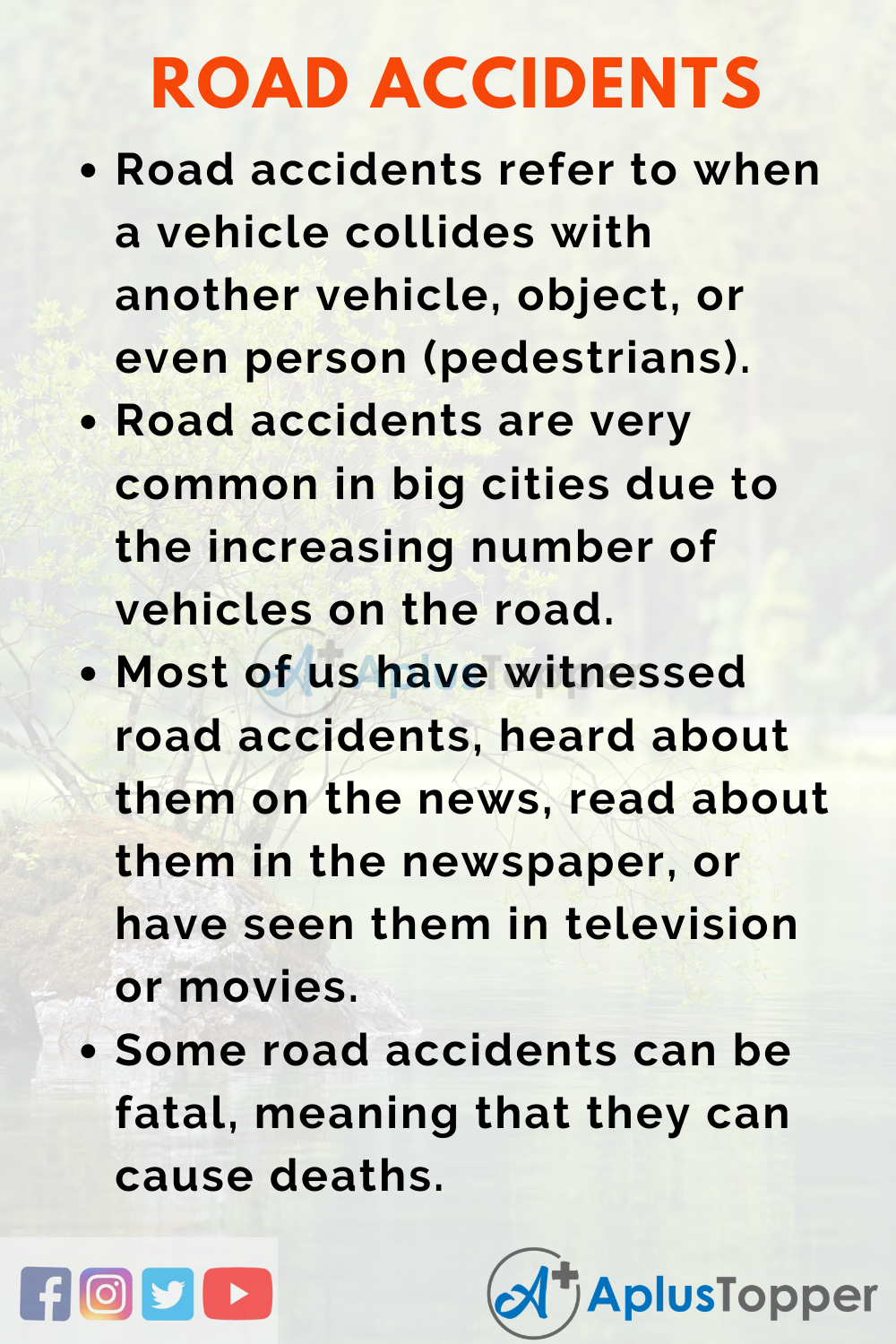 Road Accident Essay