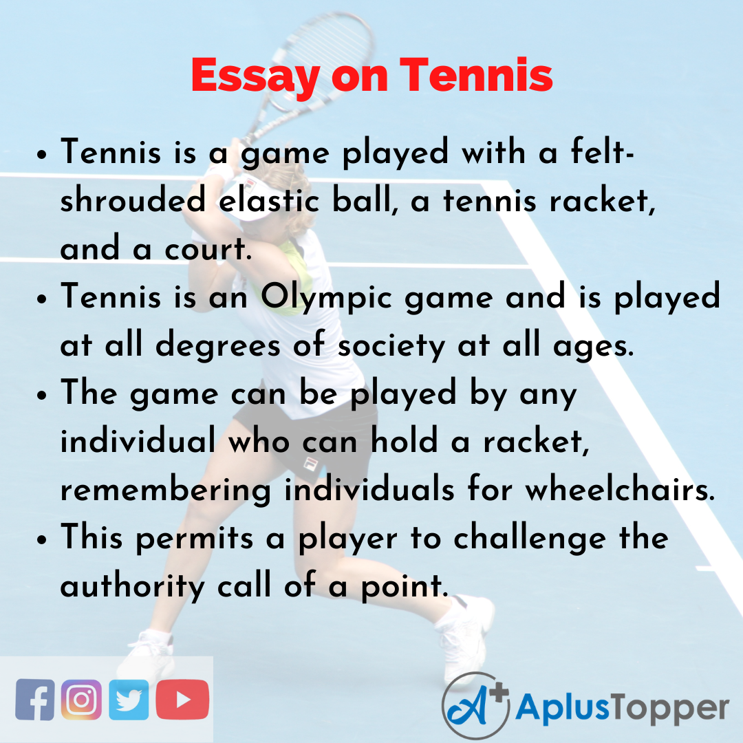 SHort Essay on Tennis