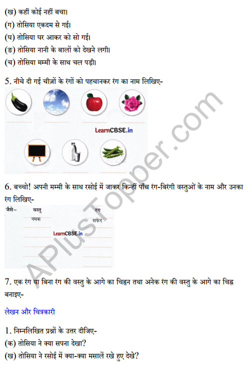 Sarangi Class 2 Hindi Worksheet Chapter 12 तोसिया का सपना 2