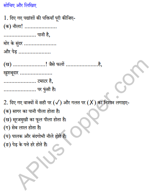 Sarangi Class 2 Hindi Worksheet Chapter 9 दुनिया रंग-बिरंगी 1