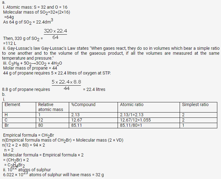 Selina Concise Chemistry Class 10 ICSE Solutions Mole Concept and Stoichiometry img 88