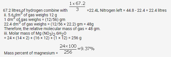 Selina Concise Chemistry Class 10 ICSE Solutions Mole Concept and Stoichiometry img 91