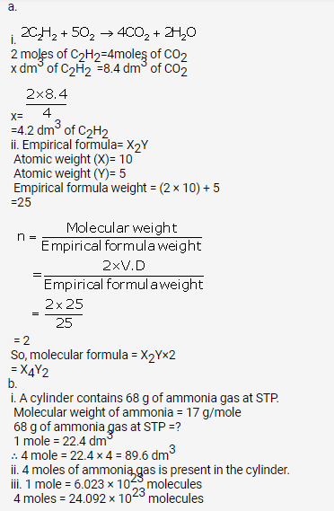 Selina Concise Chemistry Class 10 ICSE Solutions Mole Concept and Stoichiometry img 94