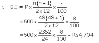 Selina Concise Mathematics Class 10 ICSE Solutions Banking (Recurring Deposit Accounts) - 21