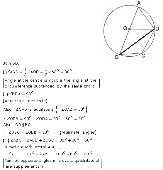 Selina Concise Mathematics Class 10 ICSE Solutions Circles - 107