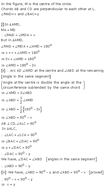 Selina Concise Mathematics Class 10 ICSE Solutions Circles - 198