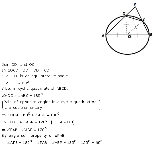 Selina Concise Mathematics Class 10 ICSE Solutions Circles - 199