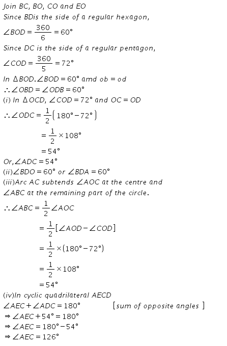 Selina Concise Mathematics Class 10 ICSE Solutions Circles - 217