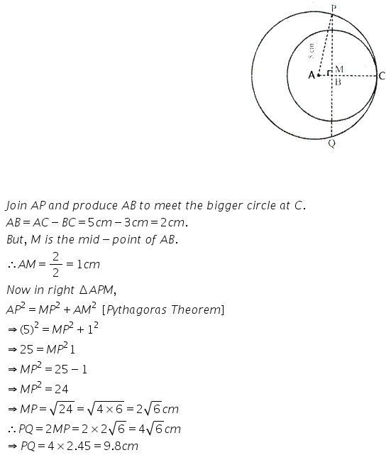 Selina Concise Mathematics Class 10 ICSE Solutions Circles - 226