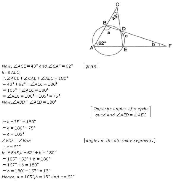 Selina Concise Mathematics Class 10 ICSE Solutions Circles - 263