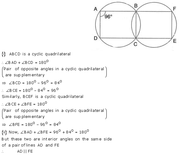 Selina Concise Mathematics Class 10 ICSE Solutions Circles - 41