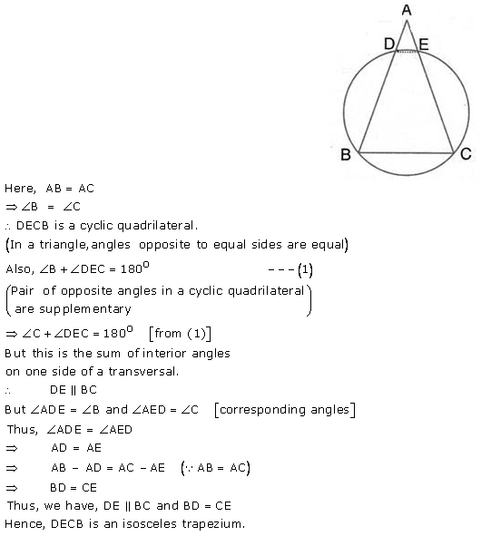 Selina Concise Mathematics Class 10 ICSE Solutions Circles - 45