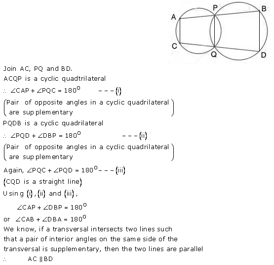 Selina Concise Mathematics Class 10 ICSE Solutions Circles - 56