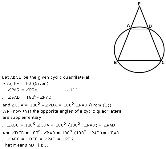 Selina Concise Mathematics Class 10 ICSE Solutions Circles - 57