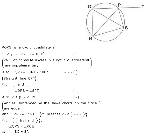 Selina Concise Mathematics Class 10 ICSE Solutions Circles - 61