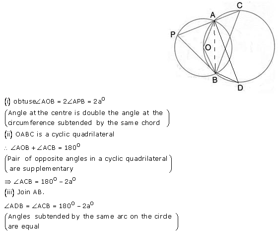 Selina Concise Mathematics Class 10 ICSE Solutions Circles - 67