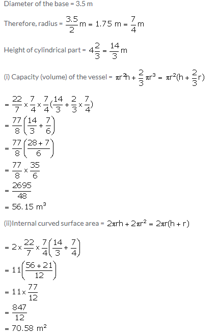 Selina Concise Mathematics Class 10 ICSE Solutions Cylinder, Cone and Sphere image - 104