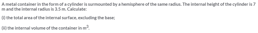 Selina Concise Mathematics Class 10 ICSE Solutions Cylinder, Cone and Sphere image - 141