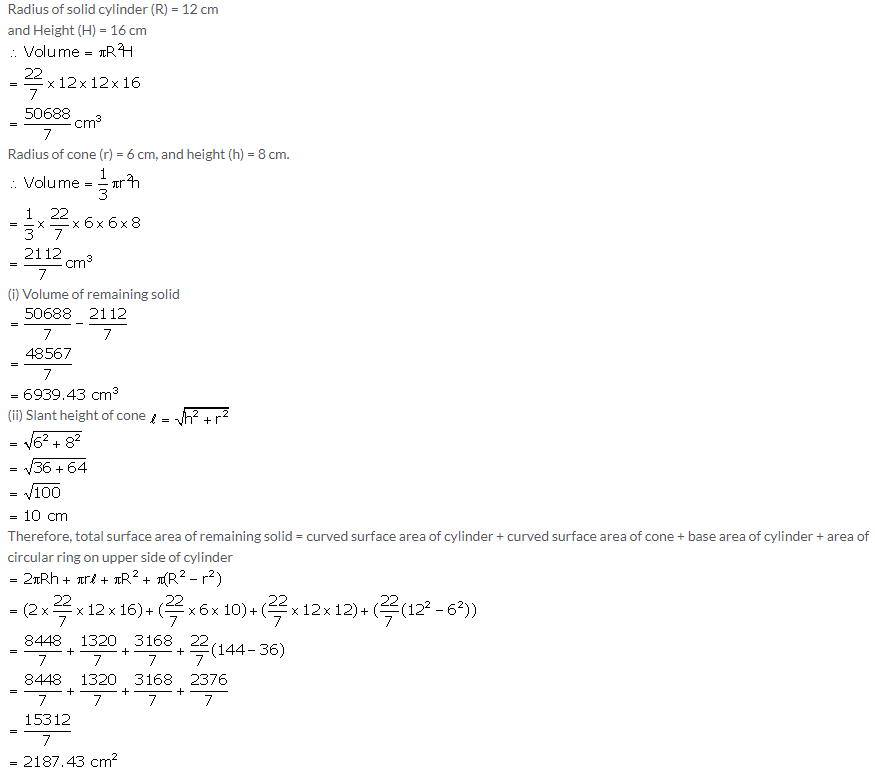 Selina Concise Mathematics Class 10 ICSE Solutions Cylinder, Cone and Sphere image - 95