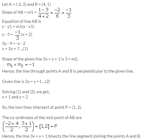 Selina Concise Mathematics Class 10 ICSE Solutions Equation of a Line - 115