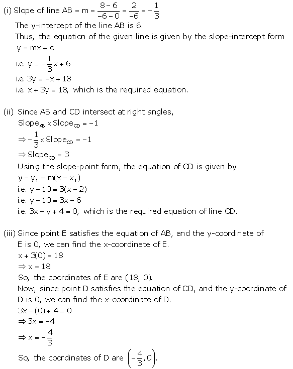 Selina Concise Mathematics Class 10 ICSE Solutions Equation of a Line - 132