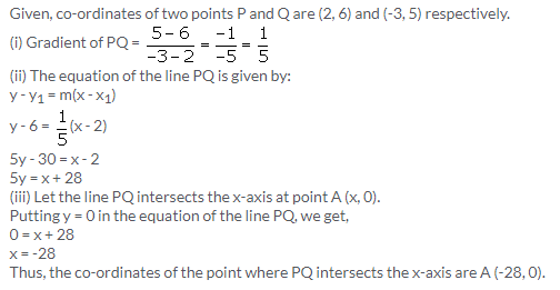 Selina Concise Mathematics Class 10 ICSE Solutions Equation of a Line - 48