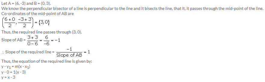 Selina Concise Mathematics Class 10 ICSE Solutions Equation of a Line - 87