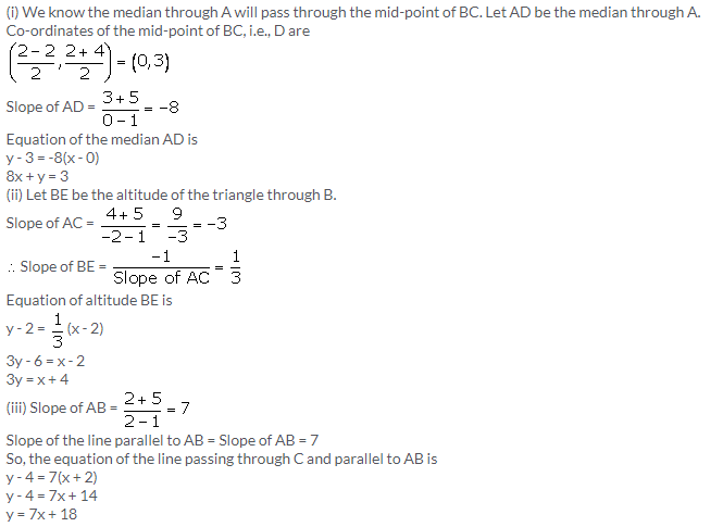 Selina Concise Mathematics Class 10 ICSE Solutions Equation of a Line - 92