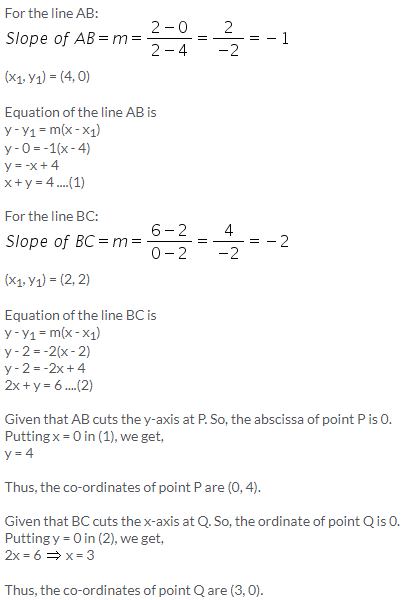 Selina Concise Mathematics Class 10 ICSE Solutions Equation of a Line - 96