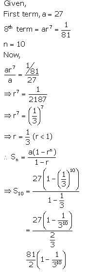 Selina Concise Mathematics Class 10 ICSE Solutions Geometric Progression - 49