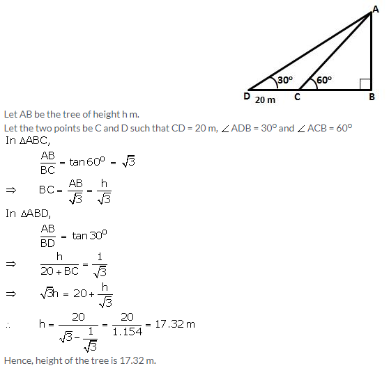 Selina Concise Mathematics Class 10 ICSE Solutions Heights and Distances image - 16