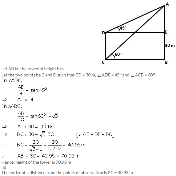 Selina Concise Mathematics Class 10 ICSE Solutions Heights and Distances image - 22