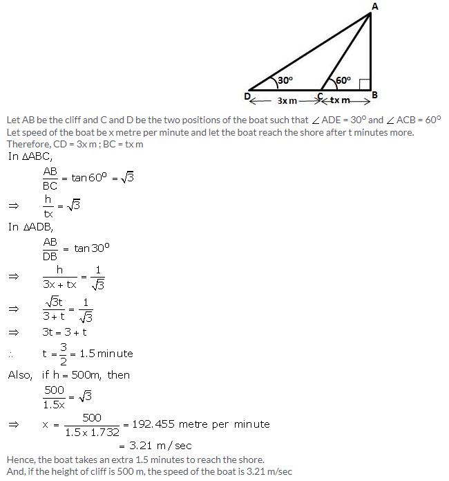 Selina Concise Mathematics Class 10 ICSE Solutions Heights and Distances image - 24