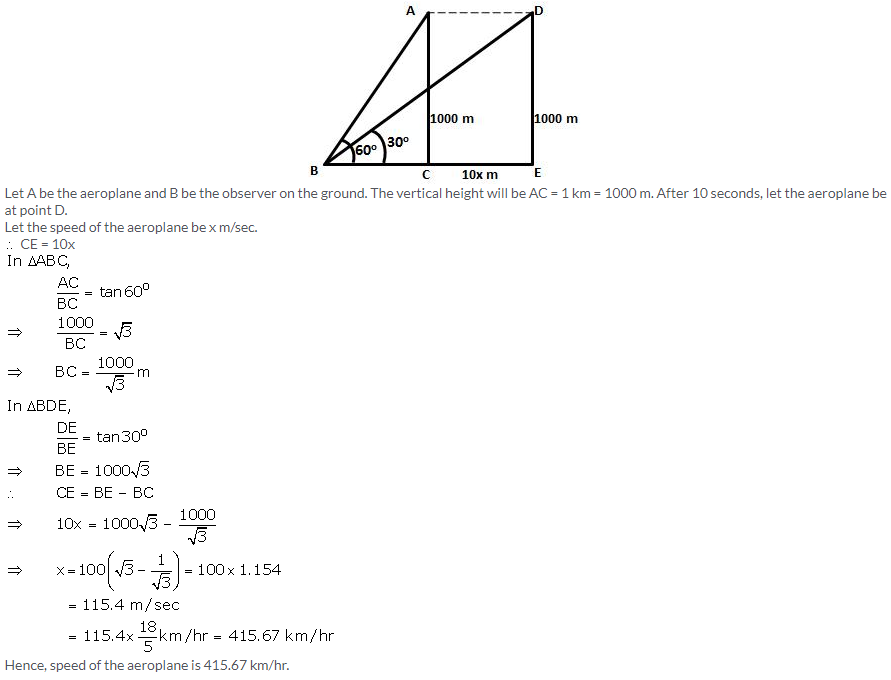 Selina Concise Mathematics Class 10 ICSE Solutions Heights and Distances image - 29