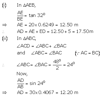 Selina Concise Mathematics Class 10 ICSE Solutions Heights and Distances image - 32