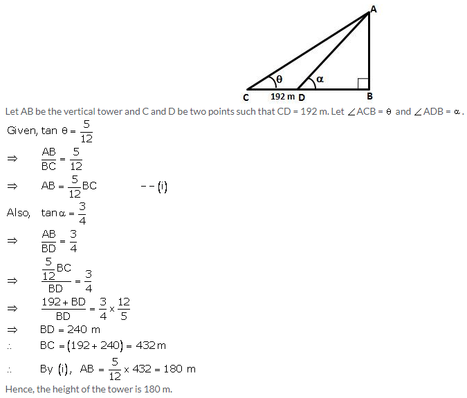 Selina Concise Mathematics Class 10 ICSE Solutions Heights and Distances image - 40