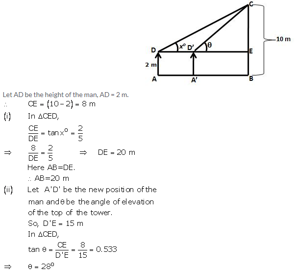 Selina Concise Mathematics Class 10 ICSE Solutions Heights and Distances image - 43