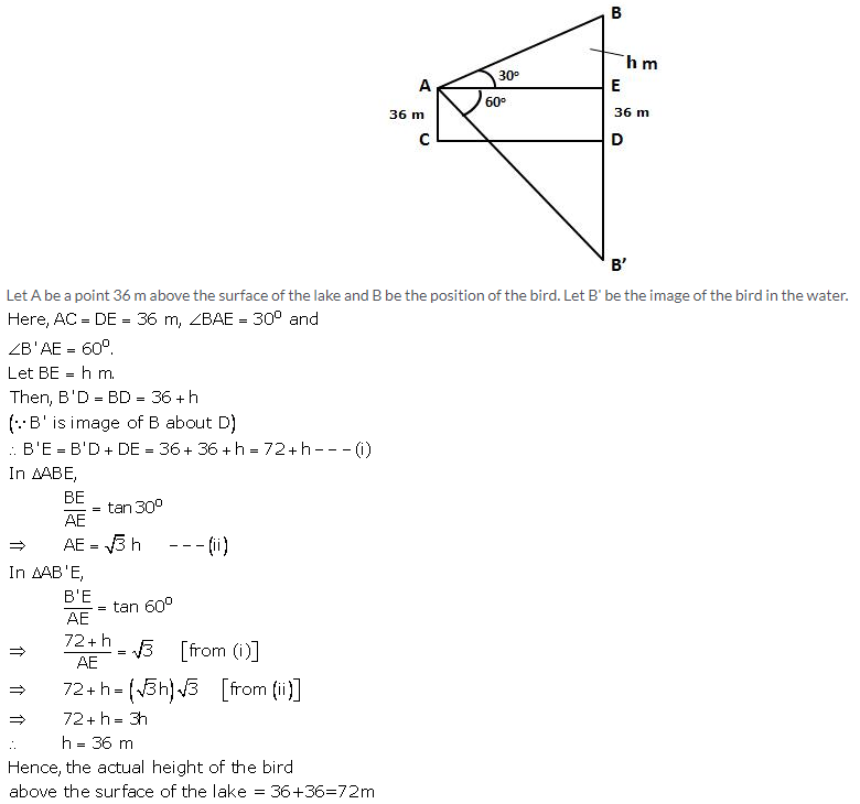 Selina Concise Mathematics Class 10 ICSE Solutions Heights and Distances image - 52