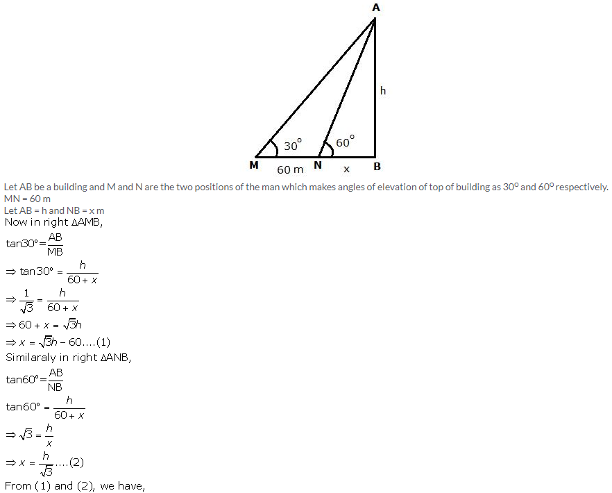 Selina Concise Mathematics Class 10 ICSE Solutions Heights and Distances image - 53